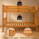 Ver imagem 4 de Beliche Duplo Adulto Solteiro de Madeira Maciça Resistente