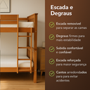 Ver imagem 5 de Beliche Duplo Adulto Solteiro de Madeira Maciça Resistente