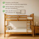 Ver imagem 7 de Beliche Duplo Adulto Solteiro de Madeira Maciça Resistente