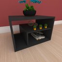 Ver imagem 1 de Mesa Lateral Preto Aparador de Sofa Sala Mesa Lateral Cama Mesa de Canto Mesa de Cabeceira