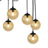 Pendente Spider Preto com Globos Âmbar para 8 Lâmpadas G9 de Led - 4