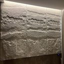 Ver mais imagens de Revestimento de Parede Pedra Leve Decorativa 3D 120cm x 60cm x 3cm Formaco Decor Marrom/Marfim