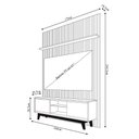 Ver imagem 4 de Conjunto Painel com Bancada Cesar 2 Portas Deslizantes 2 Prateleiras Mdp até 65 Cumaru G97 - Gran Be