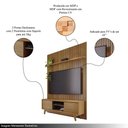 Ver imagem 3 de Conjunto Painel com Bancada Cesar 2 Portas Deslizantes 2 Prateleiras Mdp até 65 Cumaru G97 - Gran Be