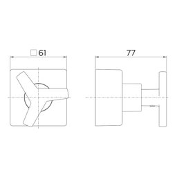 Acabamento para Registro Docol City 877543 para Base Deca 1/2", 3/4" e 1" Ouro Polido - 2
