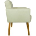 Ver imagem 5 de Poltrona Hope Decorativa Confortável para Sala Quarto Recepção Tecido Suede Pés Palito