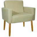 Ver imagem 4 de Poltrona Hope Decorativa Confortável para Sala Quarto Recepção Tecido Suede Pés Palito