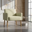 Ver imagem 1 de Poltrona Hope Decorativa Confortável para Sala Quarto Recepção Tecido Suede Pés Palito