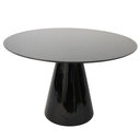 Ver imagem 2 de Mesa de Jantar Cone Redonda 110 Cm Laqueada Linn Design Decor Preto