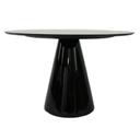 Ver imagem 3 de Mesa de Jantar Cone Redonda 110 Cm Laqueada Linn Design Decor Preto