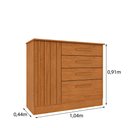 Ver imagem 4 de Cômoda Ripada Guarani C/ Sapateira 4 Gavetas com 1 Porta Ripada Tcil Móveis