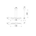 Ver imagem 3 de Pendente 17x105cm 33w 3000k 1470 Lúmens Ginga Bella Iluminação