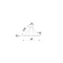 Ver imagem 3 de Pendente Colmeia 90x30cm 3000K 2700 Lúmens Bella Iluminação