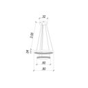 Ver imagem 2 de Pendente 4x80cm 42w 3000k 3700 Lúmens Oca Bella Iluminação