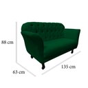 Ver imagem 6 de Kit Namoradeira + 2 Poltronas Decorativa Dália Bouclé Verde