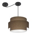 Ver imagem 1 de Lustre Sala de Jantar com Desvio Vivare Md-4400 Cúpula em Tecido 55cm Cáqui 127/220v