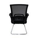 Ver mais imagens de Cadeira de Escritório Simples com Base Fixa para Consultório Sala Atendimento Detroit Preto