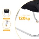 Ver imagem 5 de Cadeira de Escritório Simples com Base Fixa para Consultório Sala Atendimento Detroit Preto