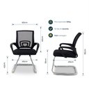 Ver imagem 6 de Cadeira de Escritório Simples com Base Fixa para Consultório Sala Atendimento Detroit Preto