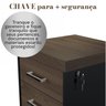 Gaveteiro Executivo 3 Gavetas com Rodinhas e Chave para Escritório - 9