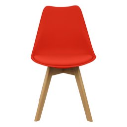 Kit 2 Cadeiras Charles Eames Leda Luisa Saarinen Design Wood Estofada Base Madeira - Vermelho - 3 Kit 2 Cadeiras Charles Eames Leda Luisa Saarinen Design Wood Estofada Base Madeira - Vermelho - 3