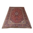 Ver imagem 4 de Tapete Persa Kashan Feito À Mão Vermelho e Azul 315x200cm