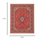 Ver imagem 3 de Tapete Persa Kashan Feito À Mão Vermelho e Azul 315x200cm