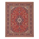 Ver imagem 1 de Tapete Persa Kashan Feito À Mão Vermelho e Azul 315x200cm
