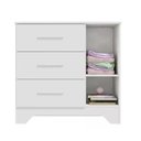 Ver imagem 5 de Cômoda Infantil Popy Retrô Peroba Branco 3 Gavetas 1 Porta