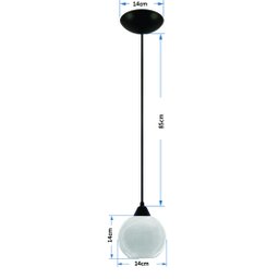 Pendente Cobre com Bola Americana Pequena Fosca Art Pop - 2