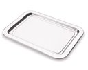 Ver imagem 1 de Bandeja Inox Multiuso Servir Café Organizador 25x34 Cm Casa Organização Multiuso Bar Decorativo