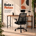 Ver imagem 4 de Conjunto de Escritório Mesa Bela e Cadeira Diretor Relax Preto