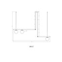 Ver imagem 3 de Pendente Caê 153cm 15cm 130cm 3xg9 21w Lumiere