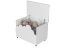 Ver imagem 6 de Baú Infantil Organizador de Brinquedos+nuvem Led Decorativa