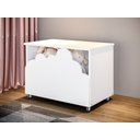 Ver imagem 2 de Baú Infantil Organizador de Brinquedos+nuvem Led Decorativa