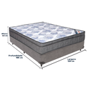 Ver imagem 3 de Cama Box e Colchão Iso Superpocket Molas Ensacadas Viúvo Ortobom: Cinza