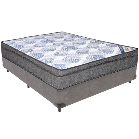 Cama Box e Colchão Iso Superpocket Molas Ensacadas Viúvo Ortobom: Cinza