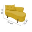 Ver imagem 7 de Namoradeira Sofá Feijão Luna Orgânica Couro Amarelo