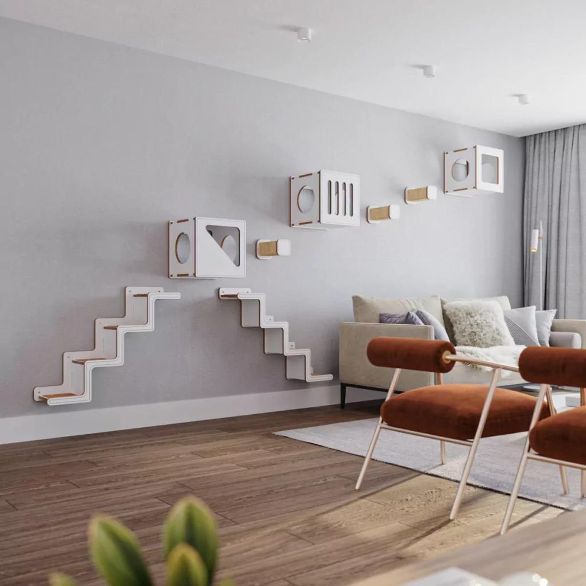 Haiko Basic Design Playground para Gatos Haiko Preto Ferpa Design | MadeiraMadeira