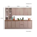 Ver imagem 4 de Cozinha Olivia 5 Peças Balcão com Tampo e Paneleiro com Vidro