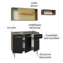 Ver imagem 5 de Armário de Cozinha Compacta 165cm com Pia Rustic/Preto Emilly Madesa 06