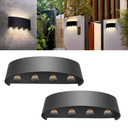 Ver imagem 1 de 2 Luminárias Arandela (cor Preta) Meia Lua de Sobrepor Led 8w Bivolt Ip65 Cor da Luz Branco Quente C