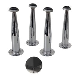 Pé Regulável Cônico Cromado 18cm 4 Unidades Archi - 1