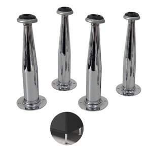 Pé Regulável Cônico Cromado 18cm 4 Unidades Archi