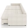 Sofá Cama Retrátil para Sala de Estar 214cm Una K01 Bouclê Creme - Lyam Decor - 6