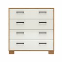 Ver imagem 4 de Cômoda 4 Gavetas Reta W344 Freijó Off White Dalla Costa