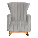 Ver imagem 4 de Conjunto 2 Poltronas Estofadas de Balanço Melinda Linho Bege - LM DECOR
