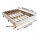 Ver imagem 2 de Base para Cama Box Casal Base Cama Box Estrutura em Madeira Fácil Montagem Branco