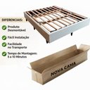 Ver imagem 5 de Base para Cama Box Casal Base Cama Box Estrutura em Madeira Fácil Montagem Branco