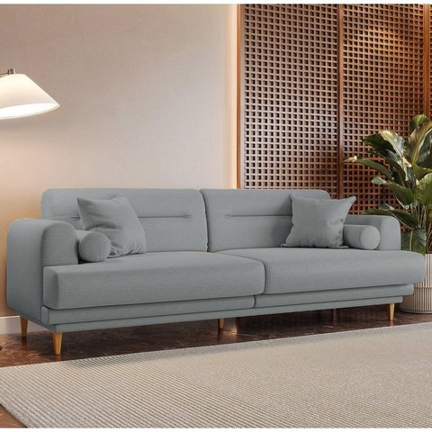 Sofá Living 2 Lugares Linho Chumbo 2343 Lisboa 180cm